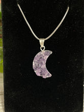 Load image into Gallery viewer, Amethyst Moon Sterling Silver Pendant