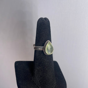 Prehnite Size 6 Sterling Silver Ring