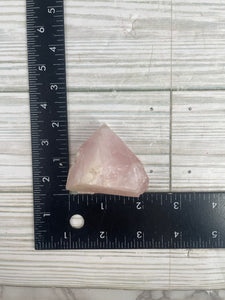 Rose Quartz Half Polished Point