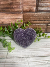 Load image into Gallery viewer, Amethyst Cluster Heart