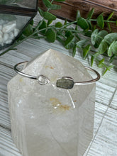 Load image into Gallery viewer, Moldavite &amp; Herkimer Diamond Sterling Silver Bracelet