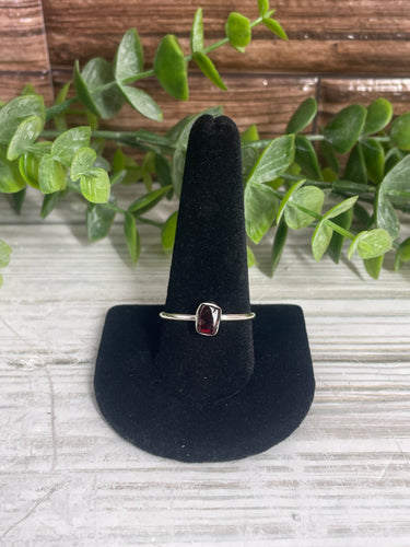 Garnet SZ 10 Sterling Silver Ring