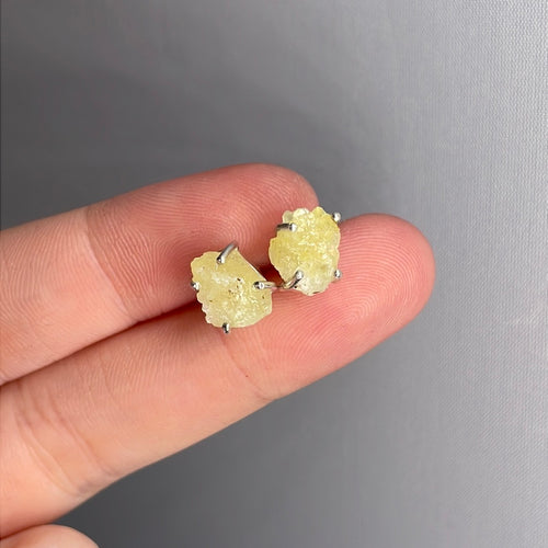 Brucite Sterling Silver Stud Earrings