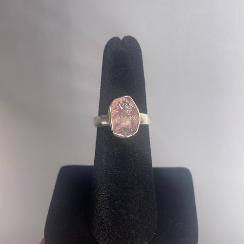 Rose Quartz Size 6 Sterling Silver Ring