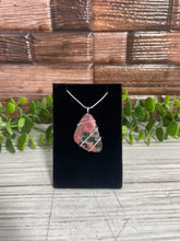 Load image into Gallery viewer, Rhodonite Wire-Wrapped Pendant