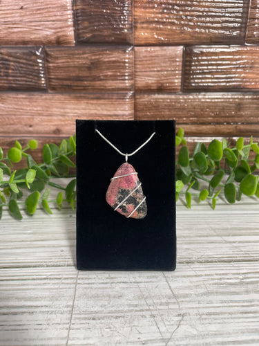 Rhodonite Wire-Wrapped Pendant