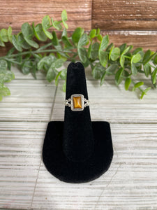 Tiger Eye Size 6 Sterling Silver Ring