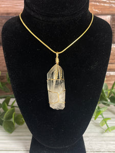 Citrine Wire-Wrapped Pendant