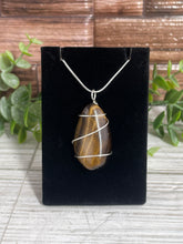 Load image into Gallery viewer, Tiger Eye Wire-Wrapped Pendant