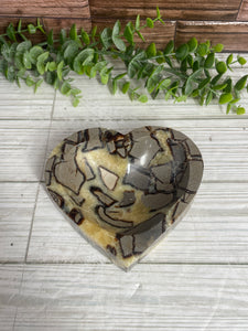 Septarian Calcite Heart Bowl