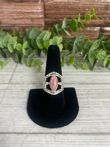 Rhodochrosite SZ 9 Sterling Silver Ring