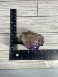 Small Amethyst Cluster On Metal Stand