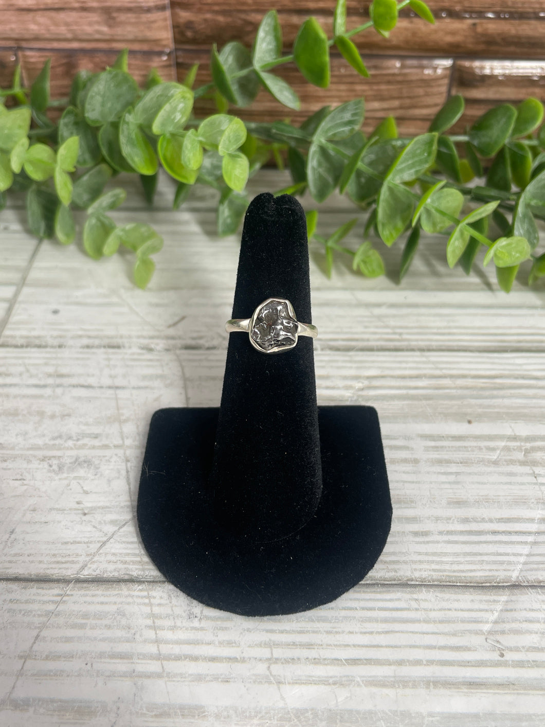 Campo Del Cielo Meteorite SZ 6 Sterling Silver Ring