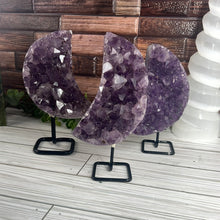 Load image into Gallery viewer, Amethyst Moon on Stand