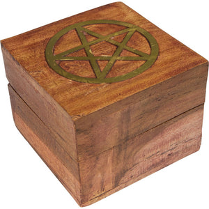 Pentacle Wood Trinket Box