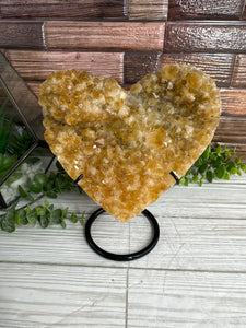 Citrine Heart on Stand