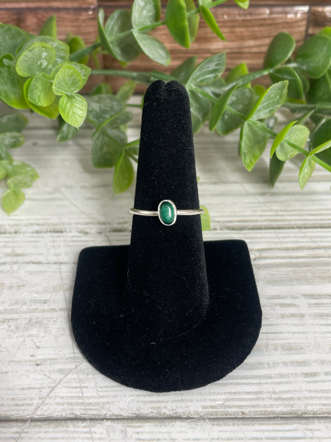 Malachite SZ 7 Sterling Silver Ring