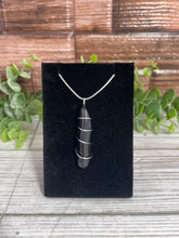 Load image into Gallery viewer, Obsidian Wire-Wrapped Pendant