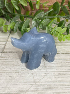 Angelite Elephant Carving