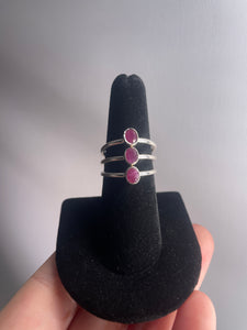 Ruby SZ 7 Sterling Silver Ring