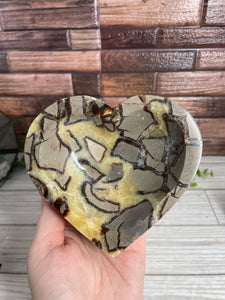 Septarian Calcite Heart Bowl