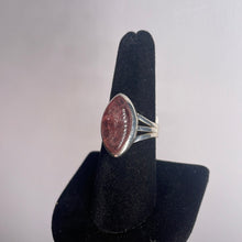 Load image into Gallery viewer, Strawberry Quartz Size 8 Sterling Silver Ring