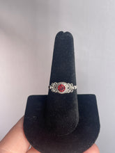 Load image into Gallery viewer, Garnet SZ 6 Sterling Silver Ring