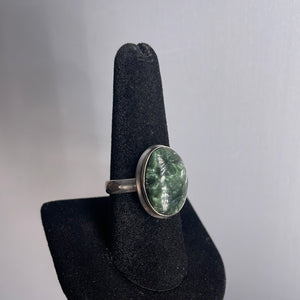 Seraphinite Size 9 Sterling Silver Ring