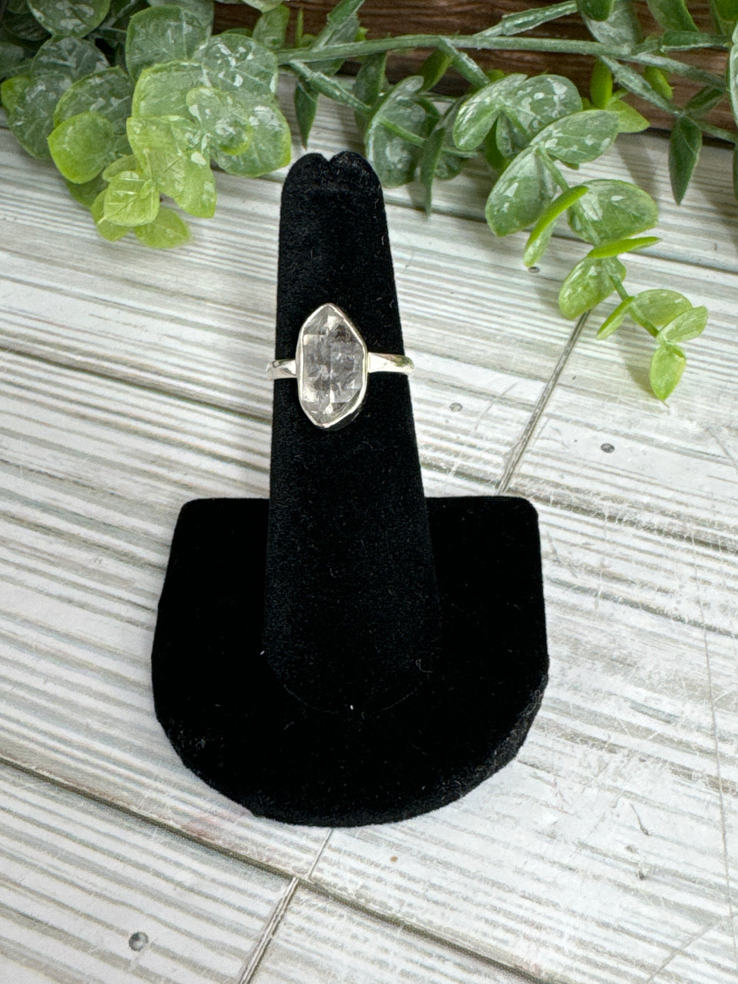 Herkimer Diamond Sterling Silver Ring SZ 6