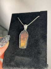 Load image into Gallery viewer, Labradorite Coffin Sterling Silver Pendant