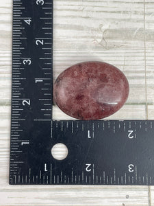 Strawberry Quartz Palm Stone Small