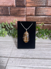 Load image into Gallery viewer, Tiger Eye Wire-Wrapped Pendant