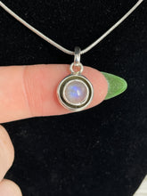 Load image into Gallery viewer, Rainbow Moonstone Sterling Silver Pendant