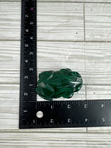 Malachite Frog Carving