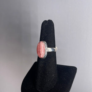 Rhodochrosite Size 6 Sterling Silver Ring