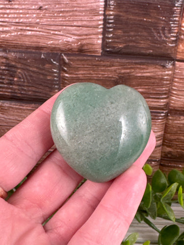 Green Aventurine Puff Heart