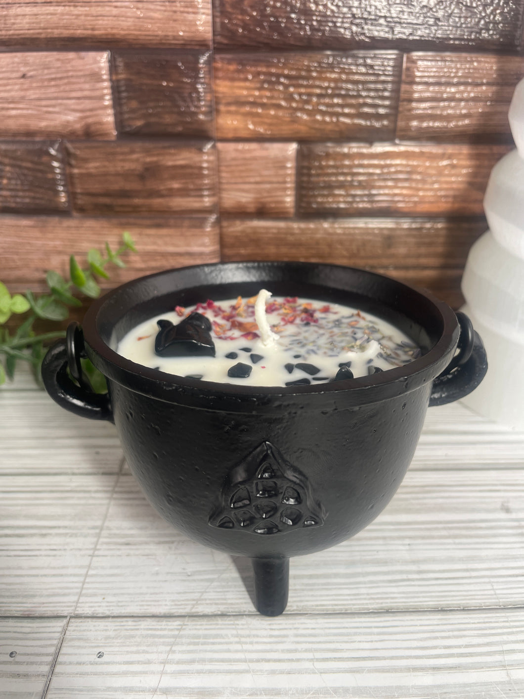 Protection Cast Iron Cauldron Candle