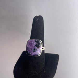 Charoite Size 9 Sterling Silver Ring