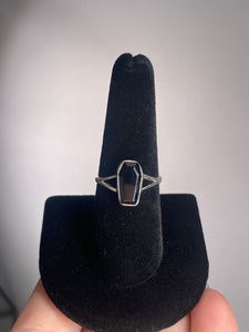 Black Onyx SZ 8 Sterling Silver Ring