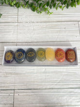 Load image into Gallery viewer, Engraved Stone Chakra Set