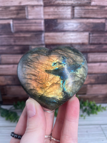 Labradorite Heart