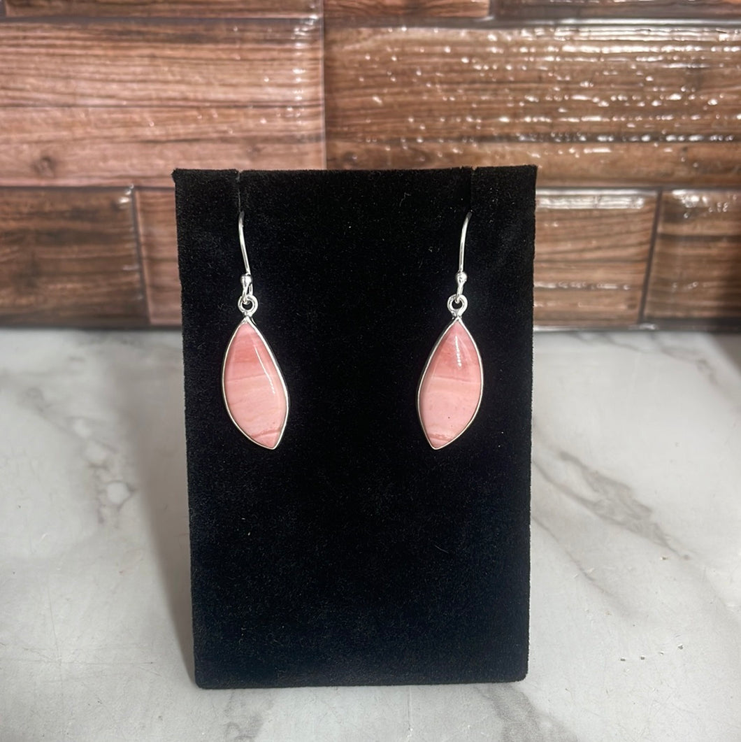 Pink Opal Sterling Silver Earrings