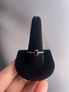 Garnet SZ 10 Sterling Silver Ring