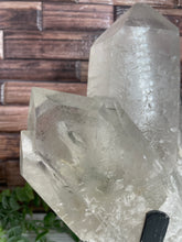 Load image into Gallery viewer, Clear Quartz With Chlorite Cluster/Point On Metal Stand