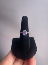 Load image into Gallery viewer, Lepidolite SZ 7 Hammered Sterling Silver Ring