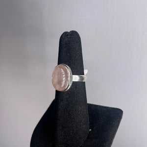 Rose Quartz Size 5 Sterling Silver Ring