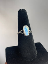 Load image into Gallery viewer, Rainbow Moonstone SZ 6.5 Sterling Silver Ring