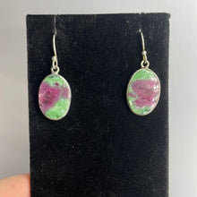 Load image into Gallery viewer, Ruby Zoisite Sterling Silver Earrings