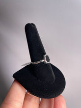 Load image into Gallery viewer, Black Onyx SZ 9 Hammered Sterling Silver Ring