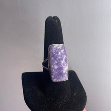 Load image into Gallery viewer, Lepidolite Size 9 Sterling Silver Ring